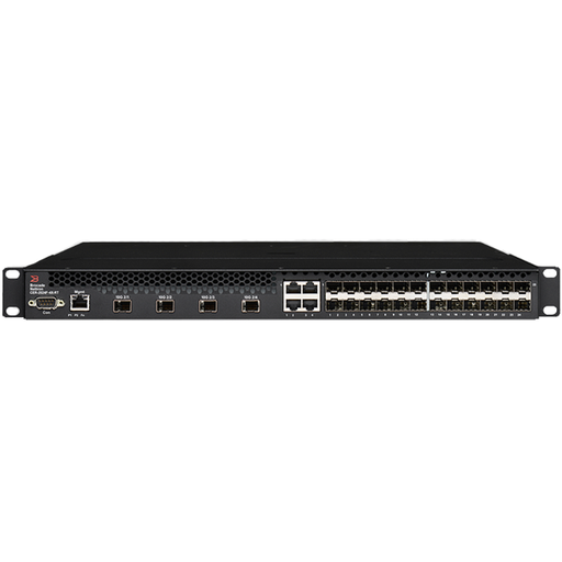 [BR-CER-2024F-4X-RT-AC] Brocade NetIron CER (Carrier Ethernet Router) 24 SFP ports of 100/1000Mbps Ethernet with 4 combination RJ45 Gigabit Ethernet with 4 fixed ports of 10Gigabit Ethernet SFP+ and one 500W AC power supply (RPS9) and BASE software