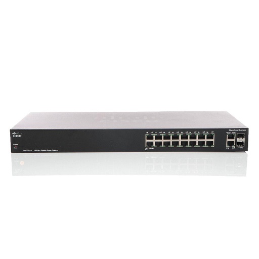 [SLM2016T-EU] Cisco Small Business 200 Series SG200-18 Smart Switch, 16-Port 10/100/1000 & 2 combo mini-GBIC ports