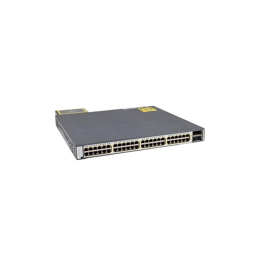 [WS-C3750E-48PD-SF] Cisco Catalyst 3750E Stackable 48 10/100/1000 Ethernet PoE ports & 2 10GE X2, with one 1150W AC Power Supply, IP Base software
