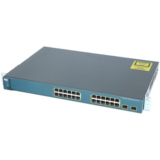 [WS-C3560-24PS-E] Cisco Catalyst 3560 24 10/100 PoE Ethernet Ports, 2 SFP uplink ports, Enhanced Multilayer Image Image (IP Services)