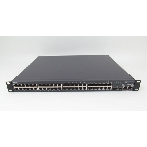 [3448P] Dell PowerConnect 3448P 48xPorts PoE 10/100Base-T + 2xSFP Ports Layer 2 Managed 1U Rack-mountable Stackable Fast Ethernet Network Switch