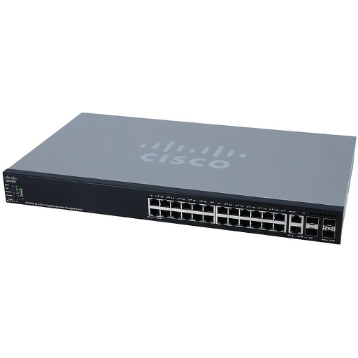 [SG550X-24-K9-EU] Cisco 550X Series SG550X-24 Stackable Managed Switch, 24-Port 10/100/1000 & 4x 10 Gigabit Ethernet (2x 10GBase-T/SFP+ combo & 2x SFP+)