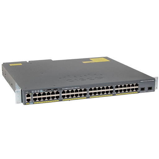 [WS-C2960XR-48FPD-I] Cisco Catalyst 2960XR 48 10/100/1000 PoE+ ports (PoE budget of 740 W) and 2 SFP+ module slots, with one 1025W AC power supply, IP Lite