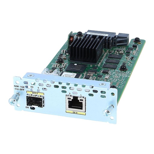 [NIM-1GE-CU-SFP] Cisco 1-Port Gigabit Ethernet WAN, dual-mode GE/SFP, Network Interface Module