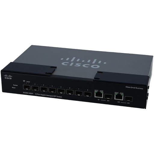 [SG300-10SFP-K9-UK] Cisco Small Business 300 Series SG300-10SFP Managed Switch, 8-Port Gigabit SFP & 2 combo mini-GBIC ports for UK