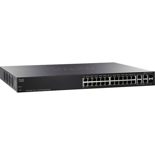 [SF300-24MP-K9-EU] Cisco Small Business 300 Series SF300-24MP Managed Switch, 24-Port 10/100 PoE+ & 2x 10/100/1000 Mbps ports & 2 combo mini-GBIC ports