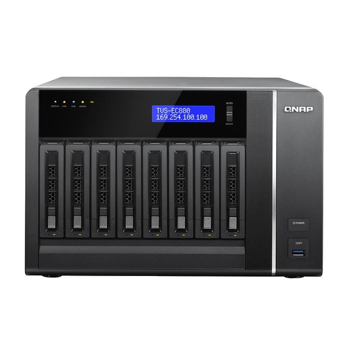 [TVS-EC880-E3-8G] QNAP High Performance Edge Cloud Turbo vNAS 8-bay, 10GbE-Ready Chassis