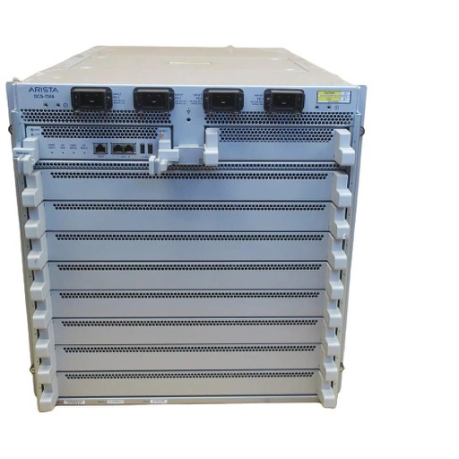 [DCS-7508] Arista 7508 chassis, 2 supervisor slots, 8 line card slots, 6 fabric slots