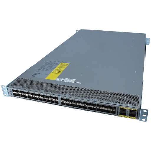[N6K-C6001-64P-ENT] Cisco Nexus 6001 1 RU Switch, Fixed 48P of 10G SFP+ and 4P QSFP; 2 PS, 3 Fans; Choice of Airflow; Lan Enterprise License