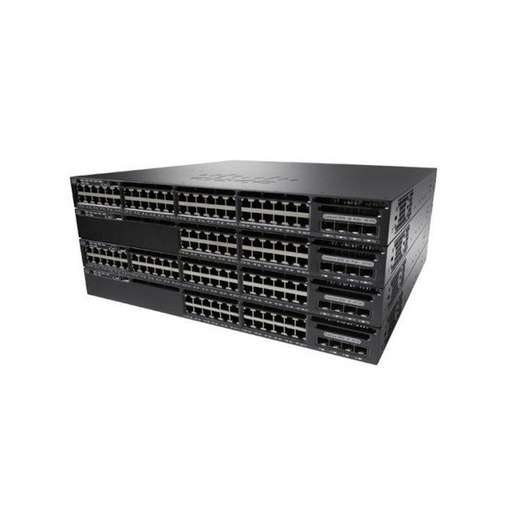 [WS-C3650-12X48UQ-L] Cisco Catalyst 3650 Standalone with Optional Stacking 48 (36 10/100/1000 and 12 100Mbps/1/2.5/5/10 Gbps) Ethernet and 4x10G Uplink ports, with one 1100WAC power supply, 1 RU, LAN Base feature set