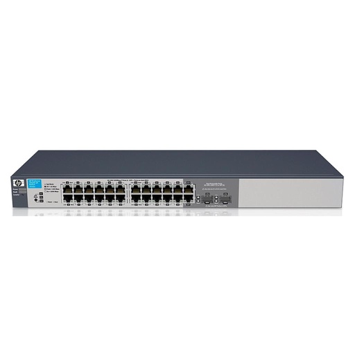 [J9450A] HP ProCurve 1810G-24 Switch, 22 auto-sensing 10/100/1000 ports & 2 dual-personality ports (10/100/1000 RJ-45 or SFP)