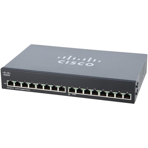 [SG100-16-EU] Cisco Small Business SG100-16, 16x 10/100/1000 ports, Unmanaged, Rack-mountable Switch