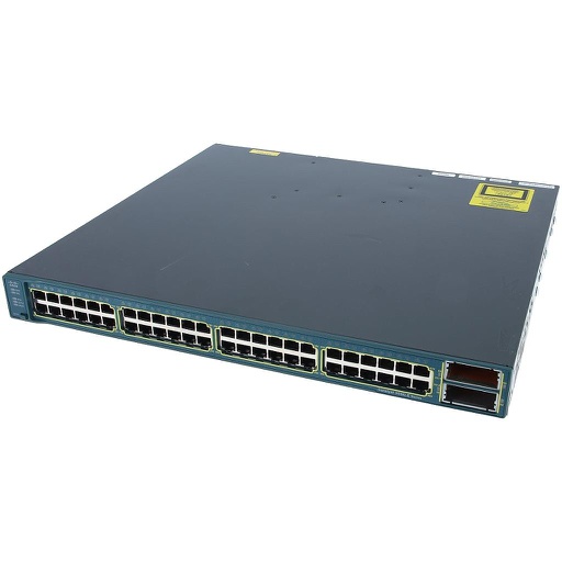 [WS-C3560E-48TD-S] Cisco Catalyst 3560E 48 10/100/1000 (RJ45) ports and 2 10GE (X2), 265W AC, IP Base (IPB) software