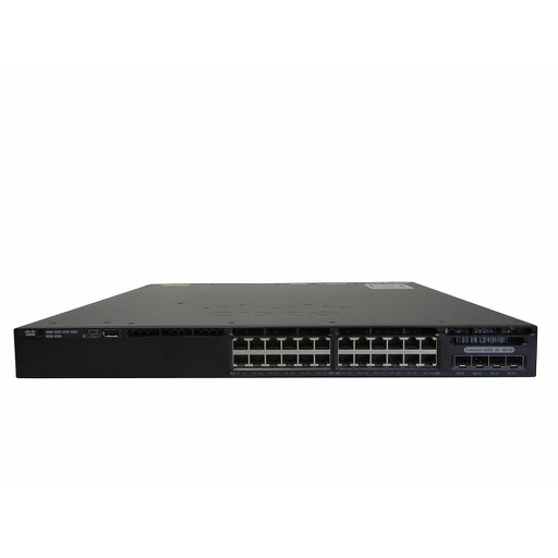 [WS-C3650-24TS-L] Cisco Catalyst 3650 Standalone with Optional Stacking 24 10/100/1000 Ethernet and 4x1G Uplink ports, with one 250WAC power supply, 1 RU, LAN Base feature set