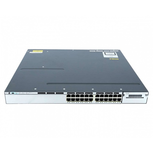 [WS-C3750X-24P-S] Cisco Catalyst 3750X Stackable 24 10/100/1000 Ethernet PoE+ ports, with one 715W AC Power Supply 1 RU, IP Base feature set
