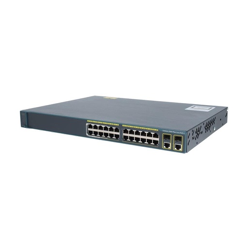 [WS-C2960+24LC-L] Cisco Catalyst 2960 Plus 24 10/100 (8 PoE) Ethernet Interfaces & 2 SFP or 2 1000BASE-T RJ45 uplink interfaces, LAN Base Image