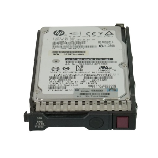 [718162-B21] 718162-B21 | HPE 1.2TB 10K SAS 2.5" DP SC HDD
