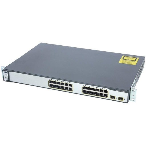 [WS-C3750-24TS-E] Cisco Catalyst 3750, 24 10/100 ports and 2 SFP-based Gigabit Ethernet, IP Services (Enhanced Multilayer Image)