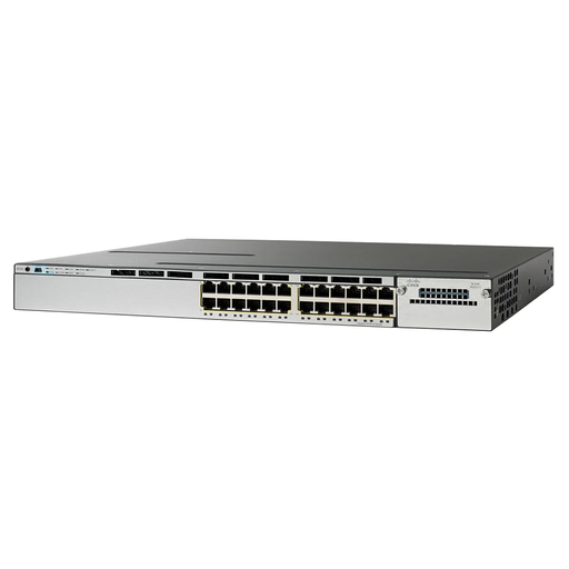[WS-C3750X-24T-E] Cisco Catalyst 3750X Stackable 24 10/100/1000 Ethernet ports, with one 350W AC power supply 1 RU, IP Services feature set
