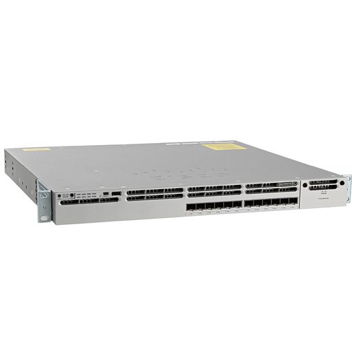 [WS-C3850-12XS-E] Cisco Catalyst 3850 Stackable 12 SFP+ Ethernet ports, with one 350WAC power supply 1 RU, IP Services feature set