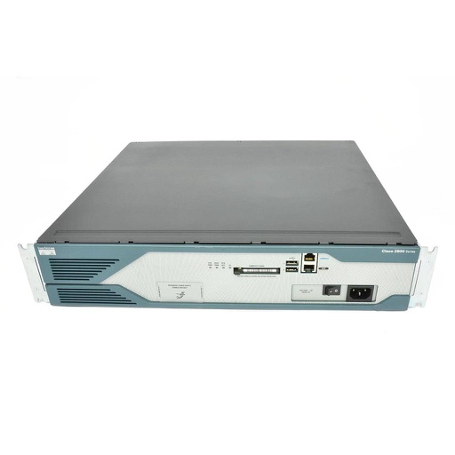 [CISCO2851] Cisco 2851 ISR Dual Gigabit Ethernet Integrated Services Router with AC power, 2GE, 1 NME-XD, 1 EVM, 4 HWICs, 3 PVDM slots, 2 AIMs, and Cisco IOS IP Base Software
