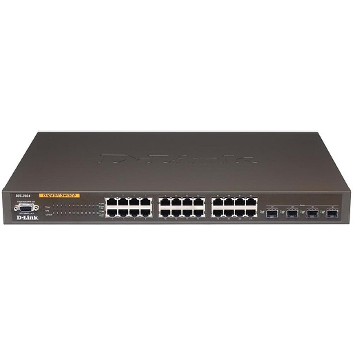 [DGS-3024] D-Link DGS-3024, 24x 10/100/1000 BASE-T & 4x Combo SFP, redundant power support, Switch