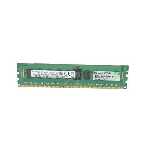 [647893-B21] HPE 4GB 1Rx4 PC3L-10600R (DDR3-1333) Registered CAS-9 Low Voltage Memory Kit (664688-001, 647647-071)
