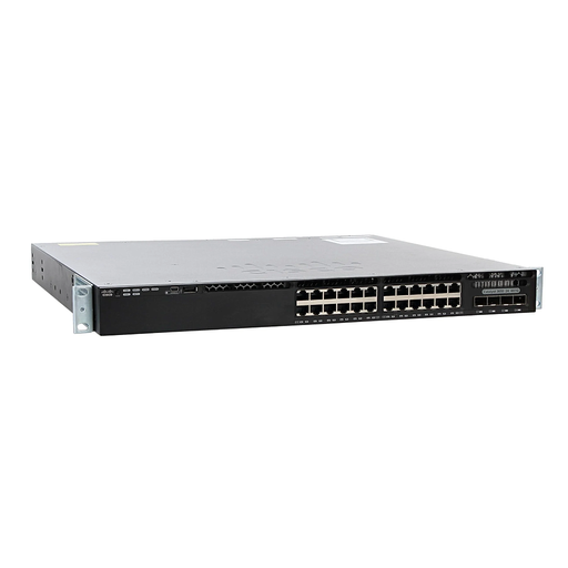 [WS-C3650-24TS-S] Cisco Catalyst 3650 Standalone with Optional Stacking 24 10/100/1000 Ethernet and 4x1G Uplink ports, with one 250WAC power supply, 1 RU, IP Base feature set