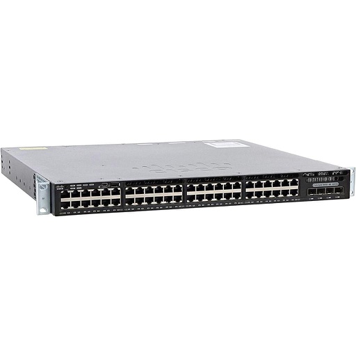 [WS-C3650-48TS-S] Cisco Catalyst 3650 Standalone with Optional Stacking 48 10/100/1000 Ethernet and 4x1G Uplink ports, with one 250WAC power supply, 1 RU, IP Base feature set