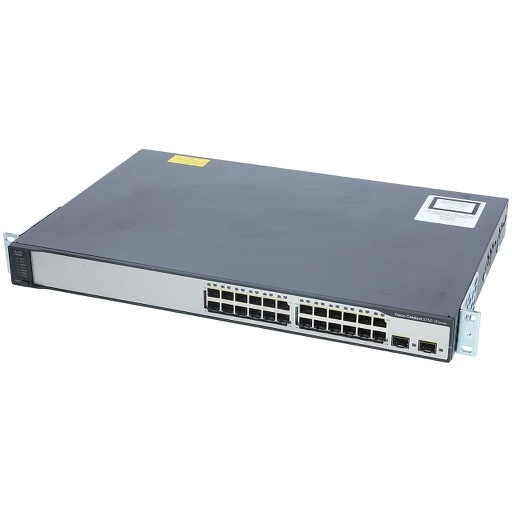 [WS-C3750V2-24TS-E] Cisco Catalyst 3750V2 24 10/100 ports and 2 SFP-based Gigabit Ethernet ports, IP Services software