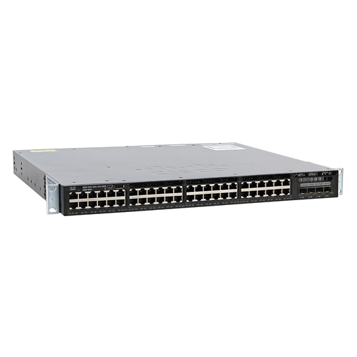 [WS-C3650-48PS-S] Cisco Catalyst 3650 Standalone with Optional Stacking 48 10/100/1000 Ethernet PoE+ and 4x1G Uplink ports, with one 640WAC power supply, 1 RU, IP Base feature set