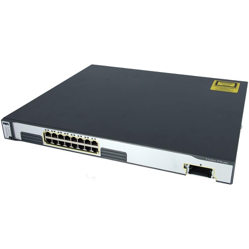 [WS-C3750G-16TD-S] Cisco Catalyst 3750G Stackable 16 10/100/1000 Gigabit Ethernet ports & 1 10GbE Xenpak Uplink port, IP Base software